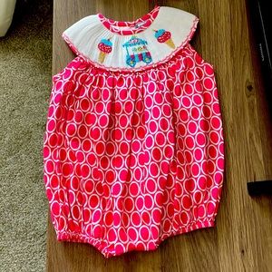 Three Sisters Bubble outfit size 9 months. Likely used. Looks new